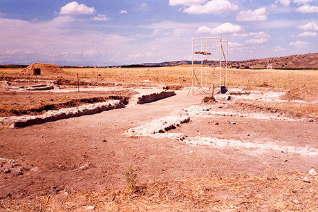 Excavaciones de la villa en 1985.