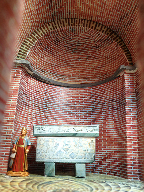 maqueta del interior del Mausoleo